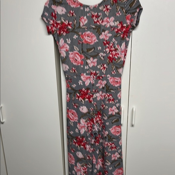 Floral Striped Boho Jumpsuit - Picture 7 of 7